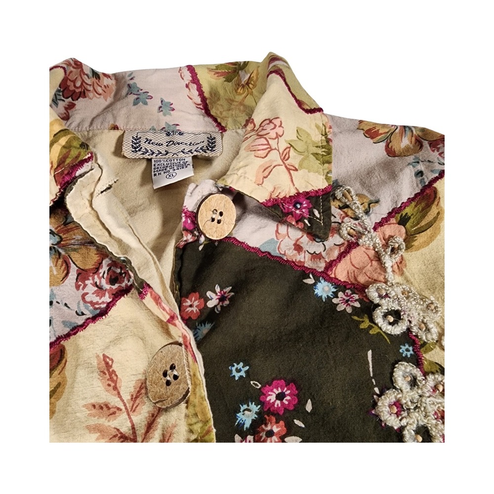 New Direction Floral Patchwork Jacket Womens XL C… - image 4